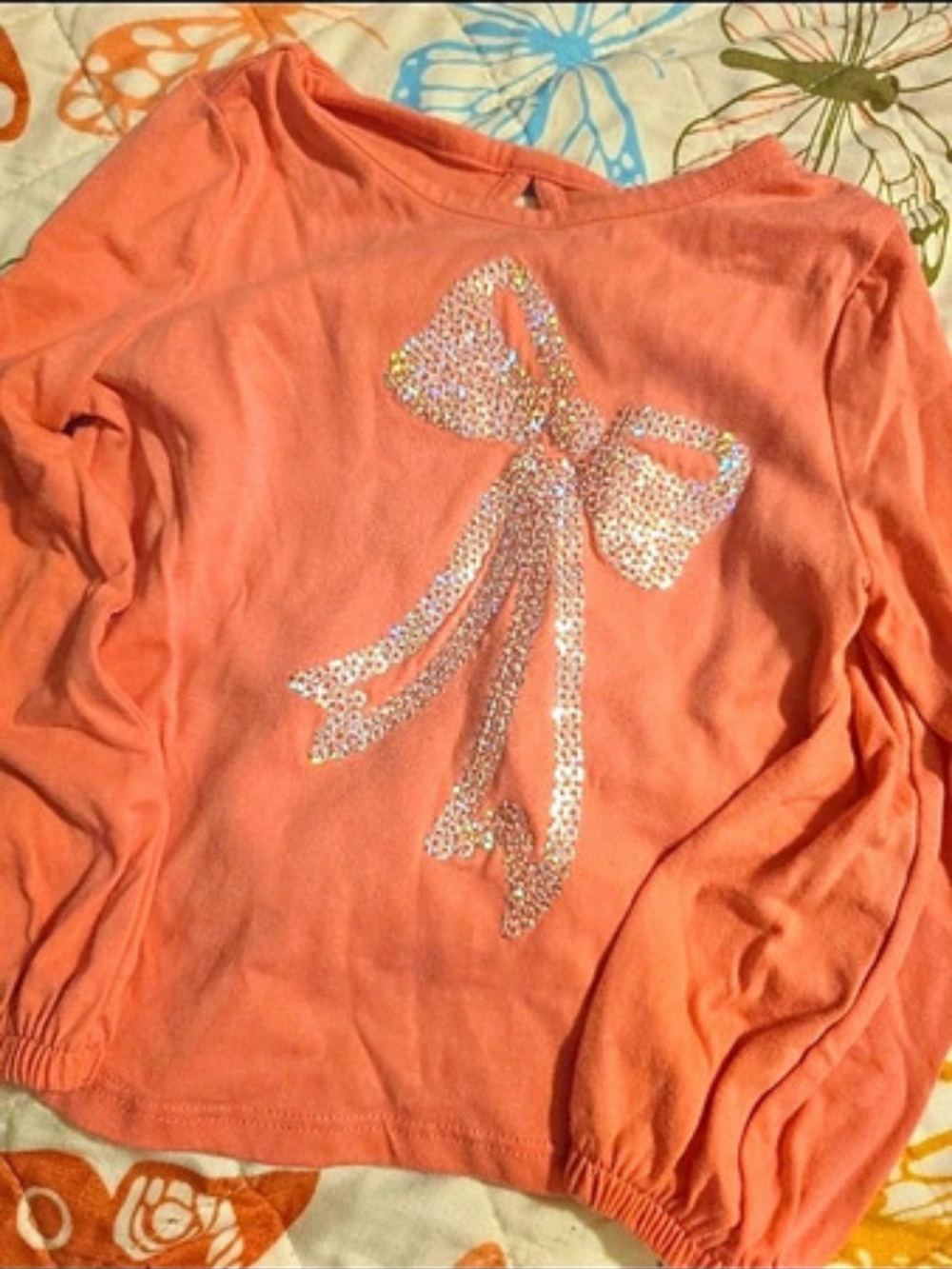 Granimals Girls Embellished Bow Tee in Pink Size 18M Like New